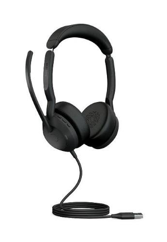 JABRA EVOLVE2 50CUFFIE CON MICROFONO ON-EAR CABLATO USB-A BLUETOOTH ELIMINAZIONE RUMORE ATTIVATA TECNOLOGIA JABRA AIR COMFORT NERO